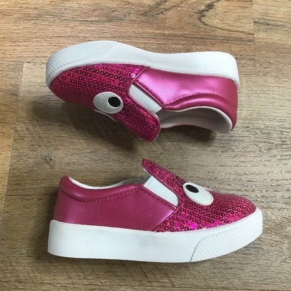 Nwot Brash Shoes Size 5 1/2” Slip On Sneaker Shoes Sequin Pink Little Kids - Picture 2 of 10